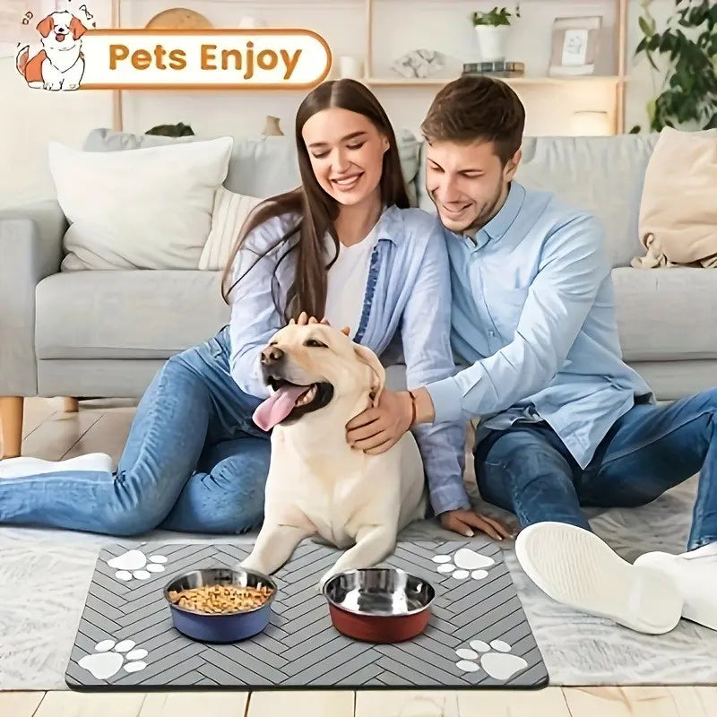Bone Appétit: The Ultimate Slobber-Proof, Quick-Dry, No-Slip Pet Chow Mat for Messy Eaters and Their Mortified Humans!