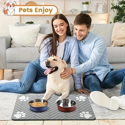Bone Appétit: The Ultimate Slobber-Proof, Quick-Dry, No-Slip Pet Chow Mat for Messy Eaters and Their Mortified Humans!