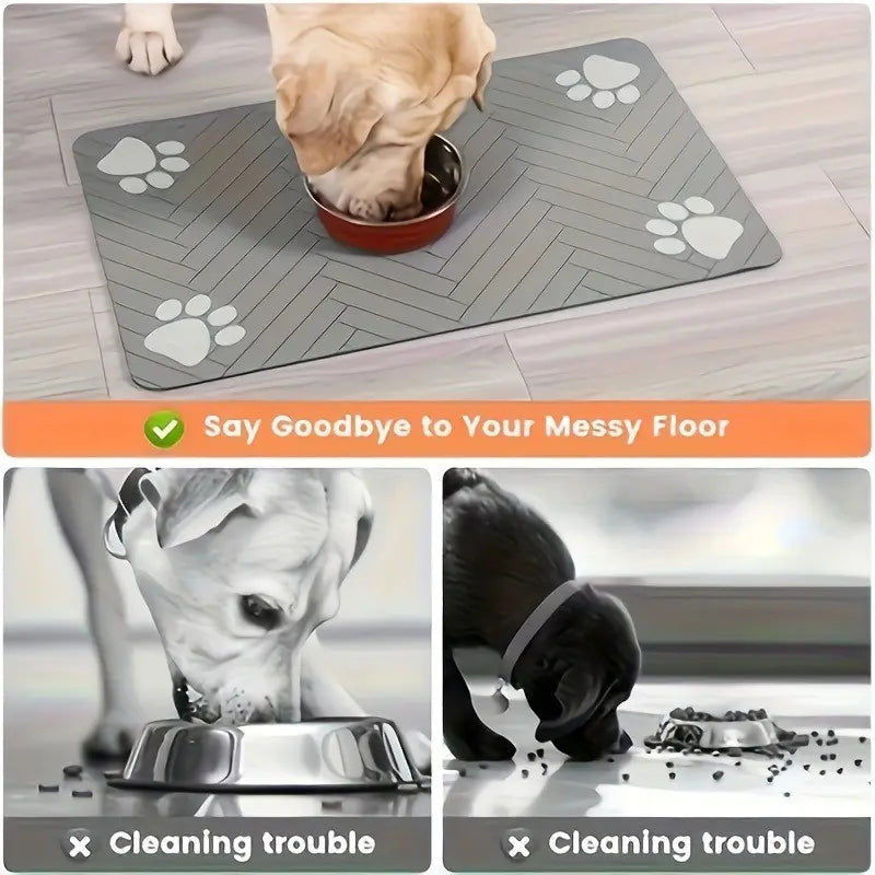 Bone Appétit: The Ultimate Slobber-Proof, Quick-Dry, No-Slip Pet Chow Mat for Messy Eaters and Their Mortified Humans!