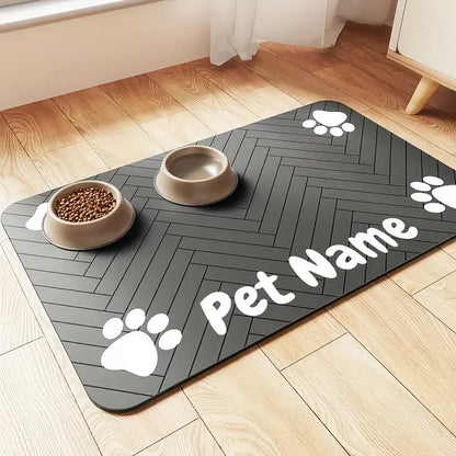 Bone Appétit: The Ultimate Slobber-Proof, Quick-Dry, No-Slip Pet Chow Mat for Messy Eaters and Their Mortified Humans!