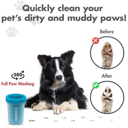 An incredible paw cleaner for pets. It leaves no dirt behind and cleans our beloved pets' paws to perfection!