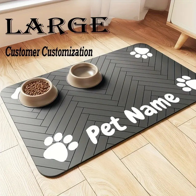 Bone Appétit: The Ultimate Slobber-Proof, Quick-Dry, No-Slip Pet Chow Mat for Messy Eaters and Their Mortified Humans!